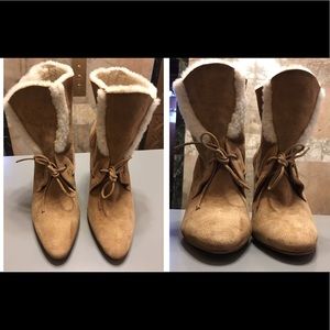 💯Authentic Mono Blahnik Ostrava Shearling Booties